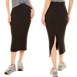 Monrow Brushed Rib Skirt Black Size Small NWT